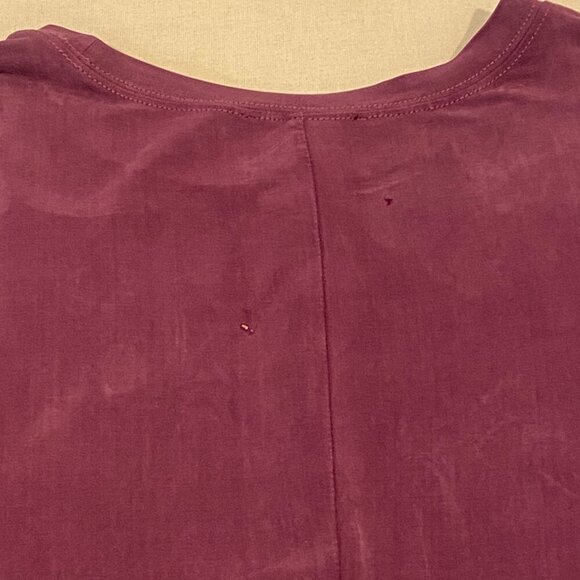 Eileen Fisher Crewneck Long Sleeve Cupro Blend Midi Dress in Jam Sz S #275D - Picture 7 of 9